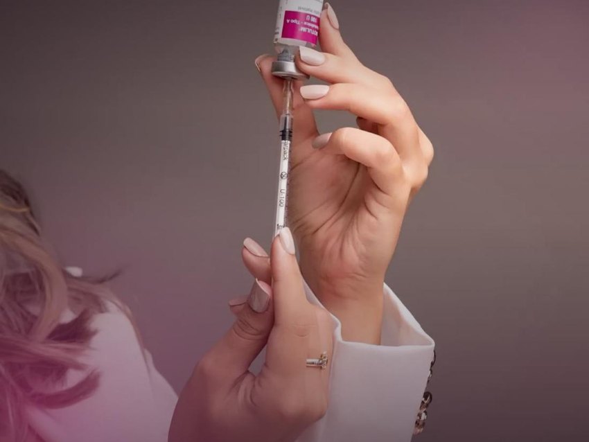 Injectable treatment preparation — elegant clinical close-up